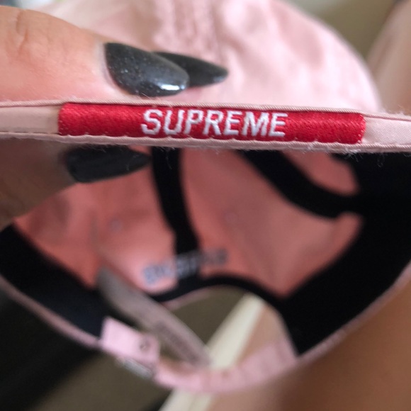 SUPREME pink nylon 6-panel main image 4